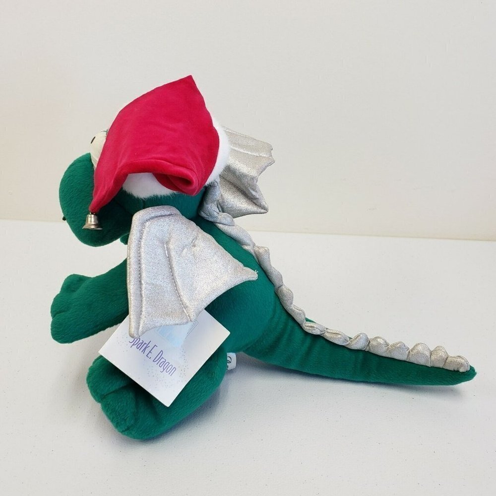 Proffitts 16" Spark E Dragon Christmas Holiday Santa Hat 1992 Vintage Plush - Picture 2 of 8